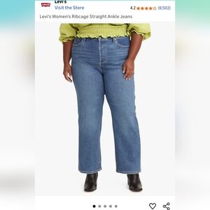Levi’s Ribcage Straight Denim Jeans, Size 30